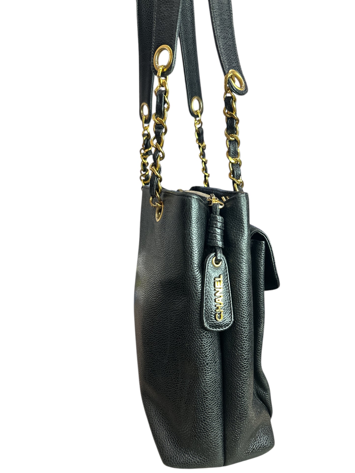 Chanel Caviar CC Shopper Tote - Clairely Amazing