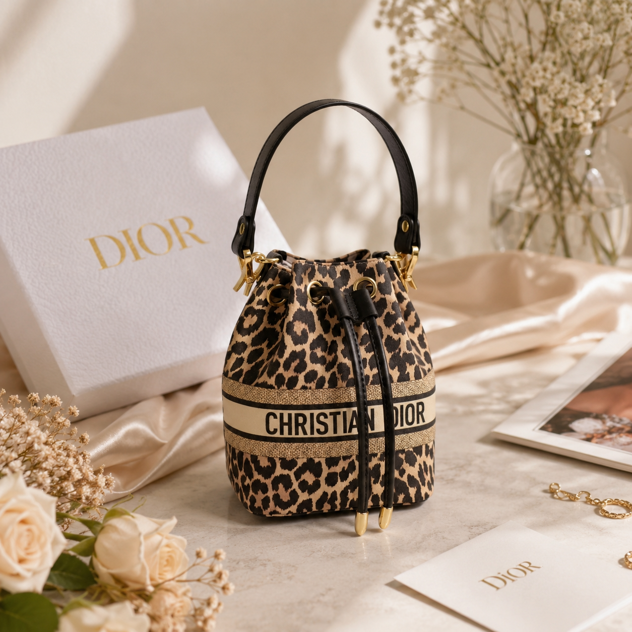 Dior Beauty Leopard Print Mini Bucket Bag – GWP Edition