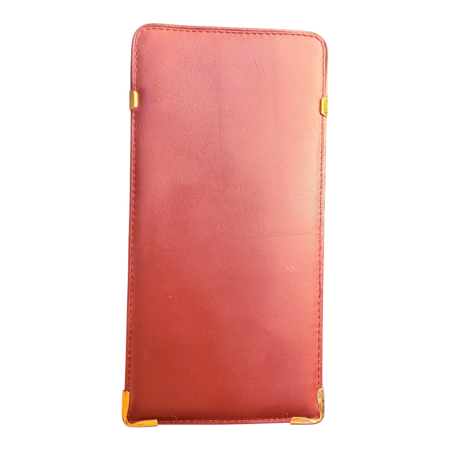 Authentic Cartier Eyeglass Case – Burgundy Leather | Pre-Owned Excellent Condition
