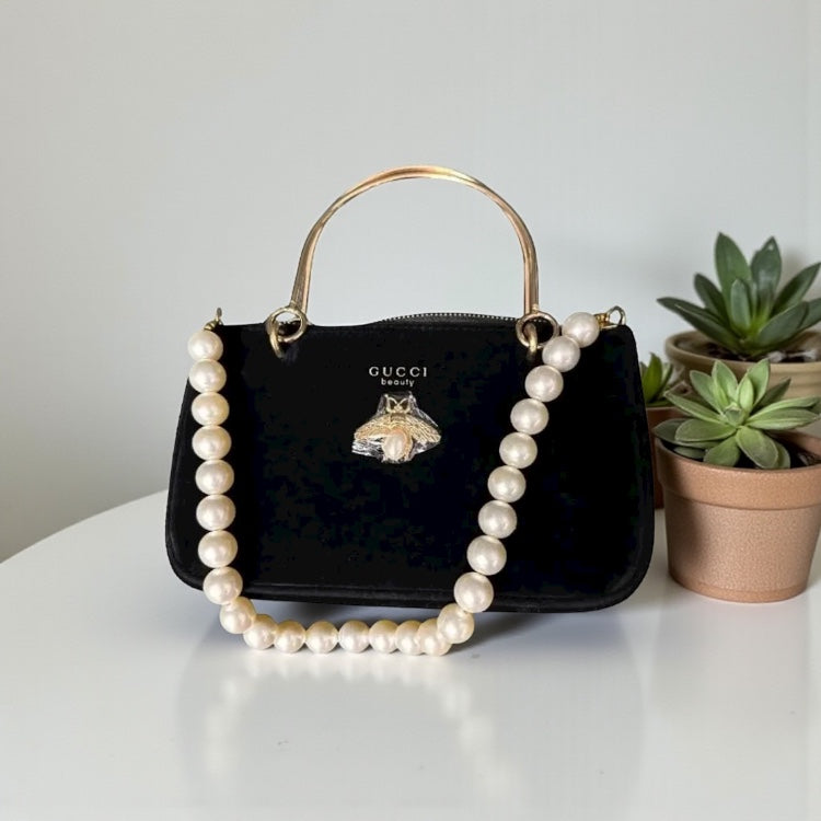 Mini Velvet Pearl Handle Bag (GWP Product)