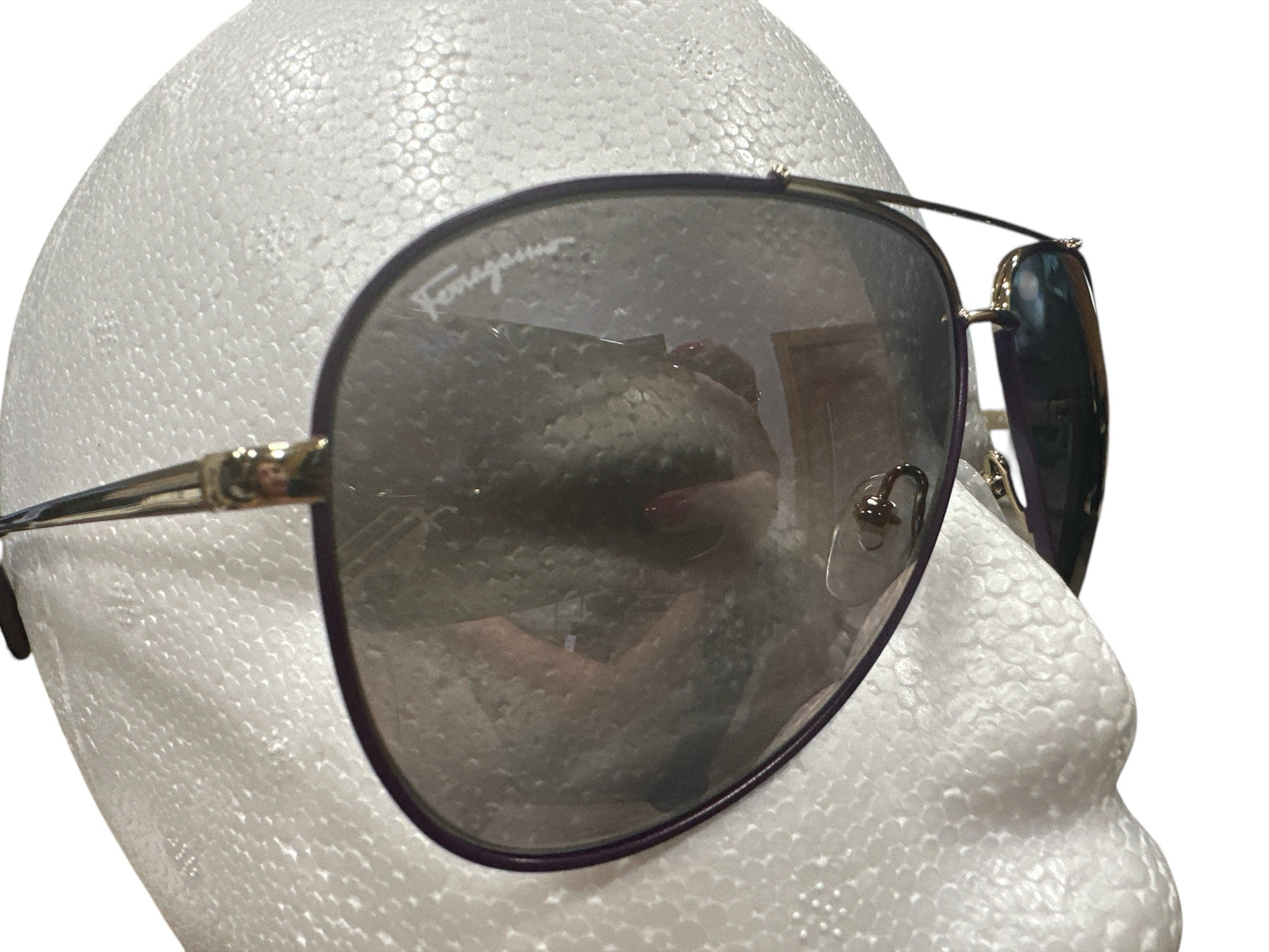 Salvatore Ferragamo Purple Aviator Sunglasses - Clairely Amazing