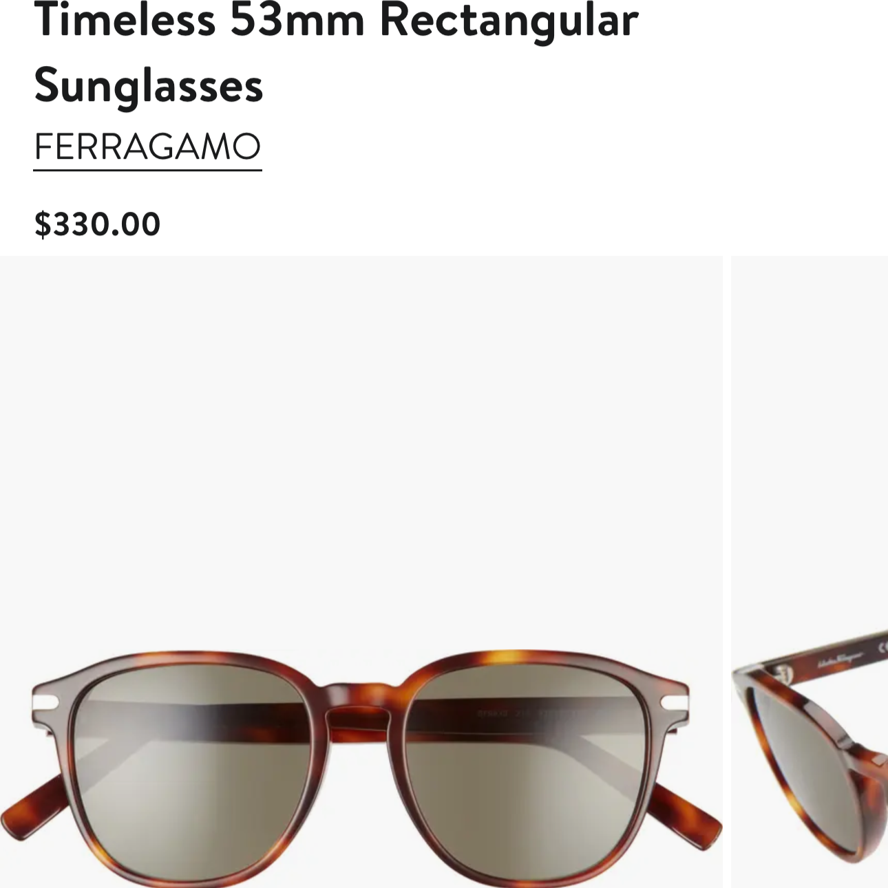 Salvatore Ferragamo Timeless TORTOISE Sunglasses - Clairely Amazing