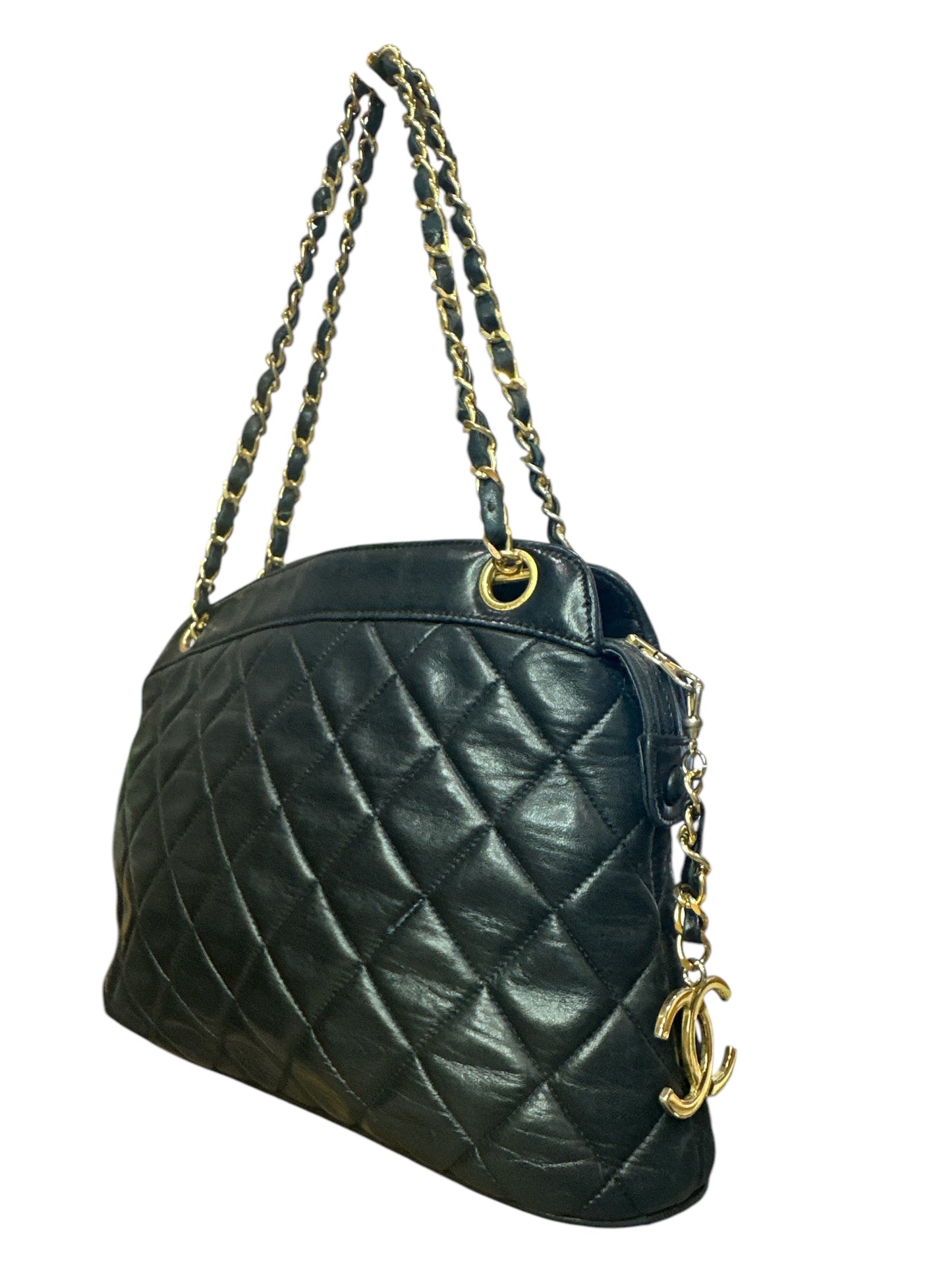 CHANEL Matelasse Shoulder Bag Leather Black - Clairely Amazing