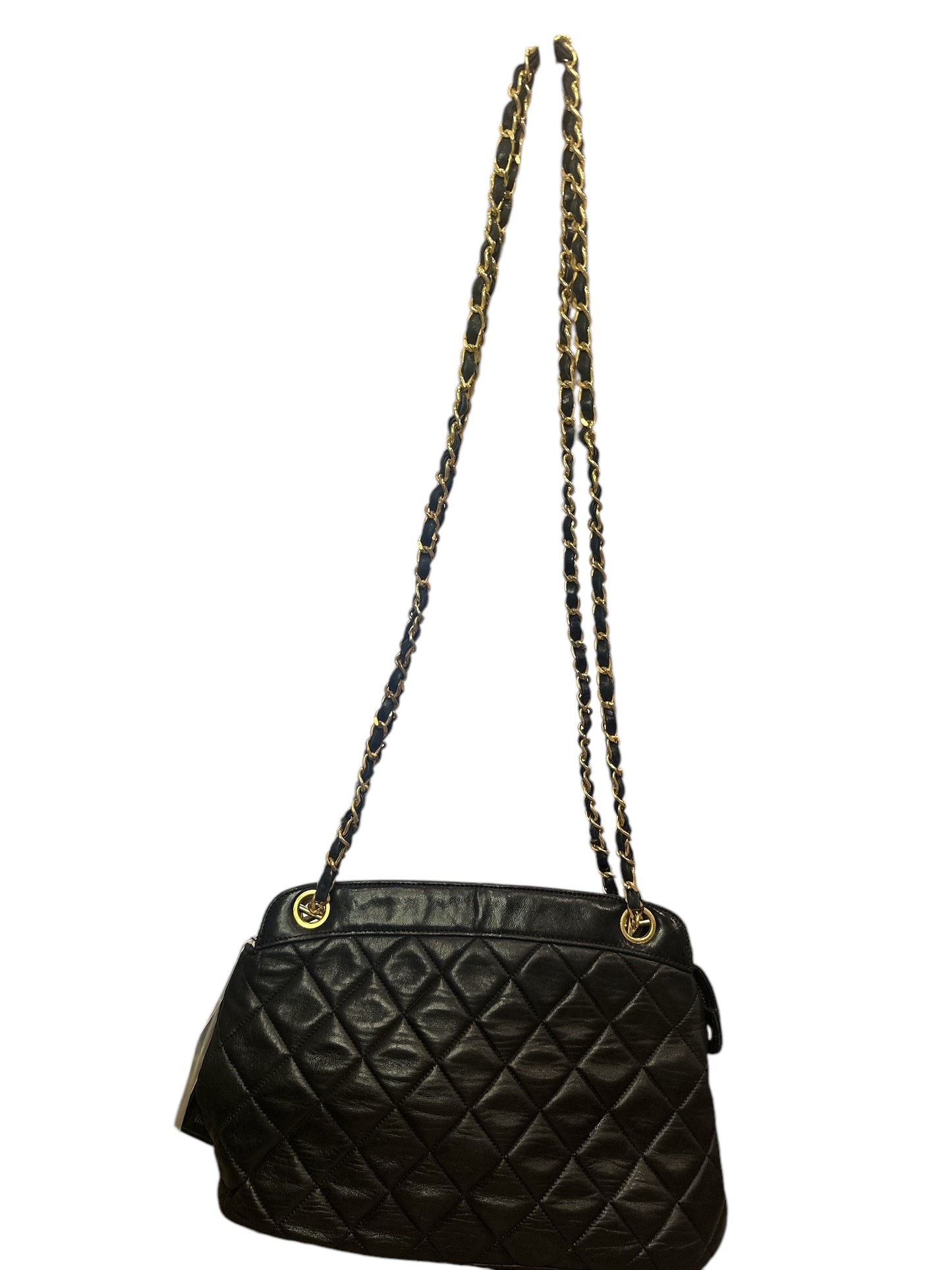 CHANEL Matelasse Shoulder Bag Leather Black - Clairely Amazing