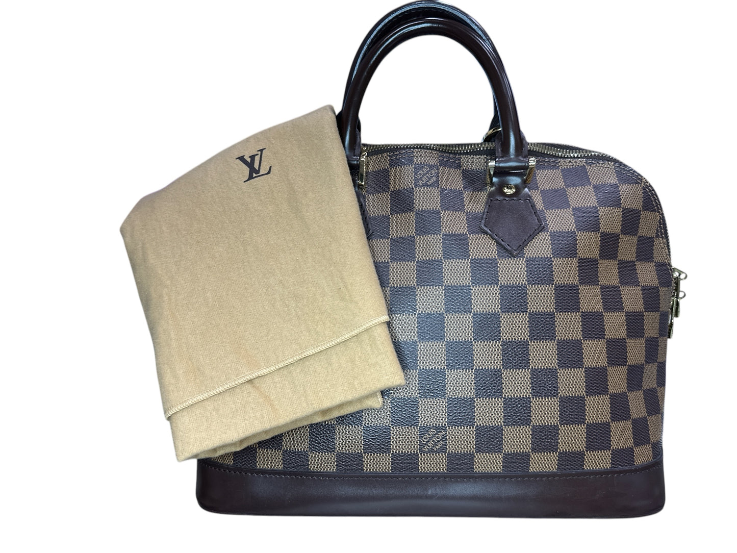 LOUIS VUITTON Damier Ebene Alma MM Bag - Clairely Amazing
