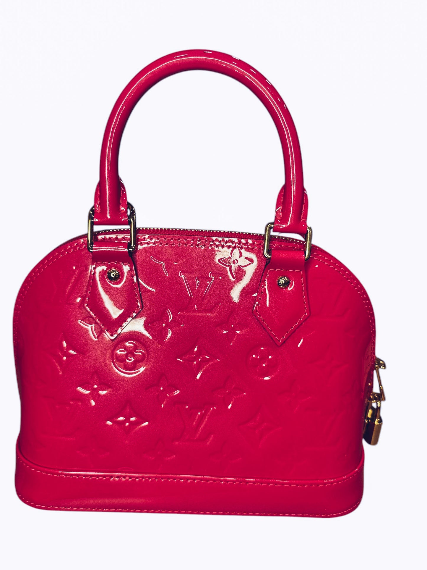 Louis Vuitton Vernis Alma BB Hot Pink FULL SET - Clairely Amazing