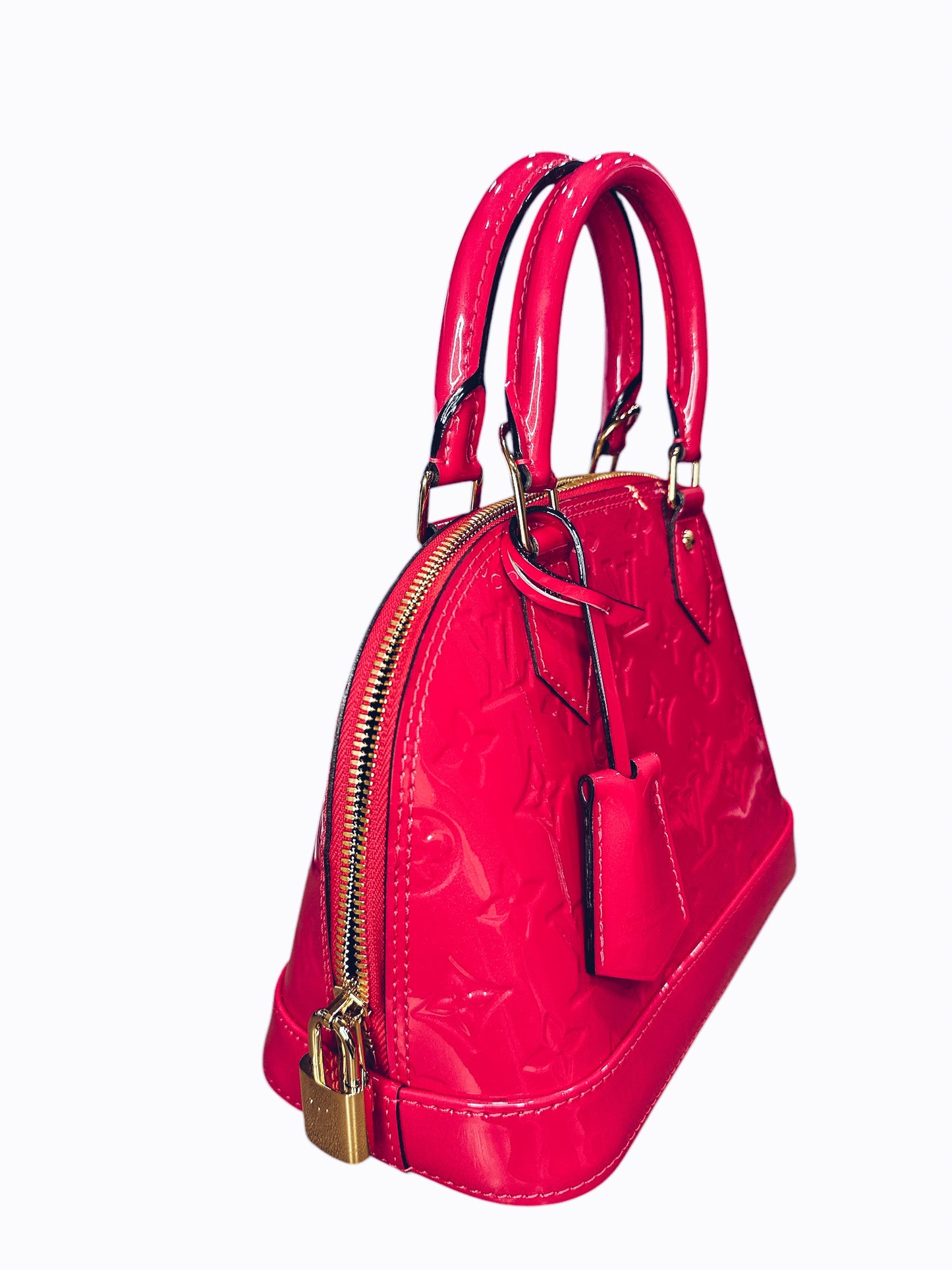 Louis Vuitton Vernis Alma BB Hot Pink FULL SET - Clairely Amazing