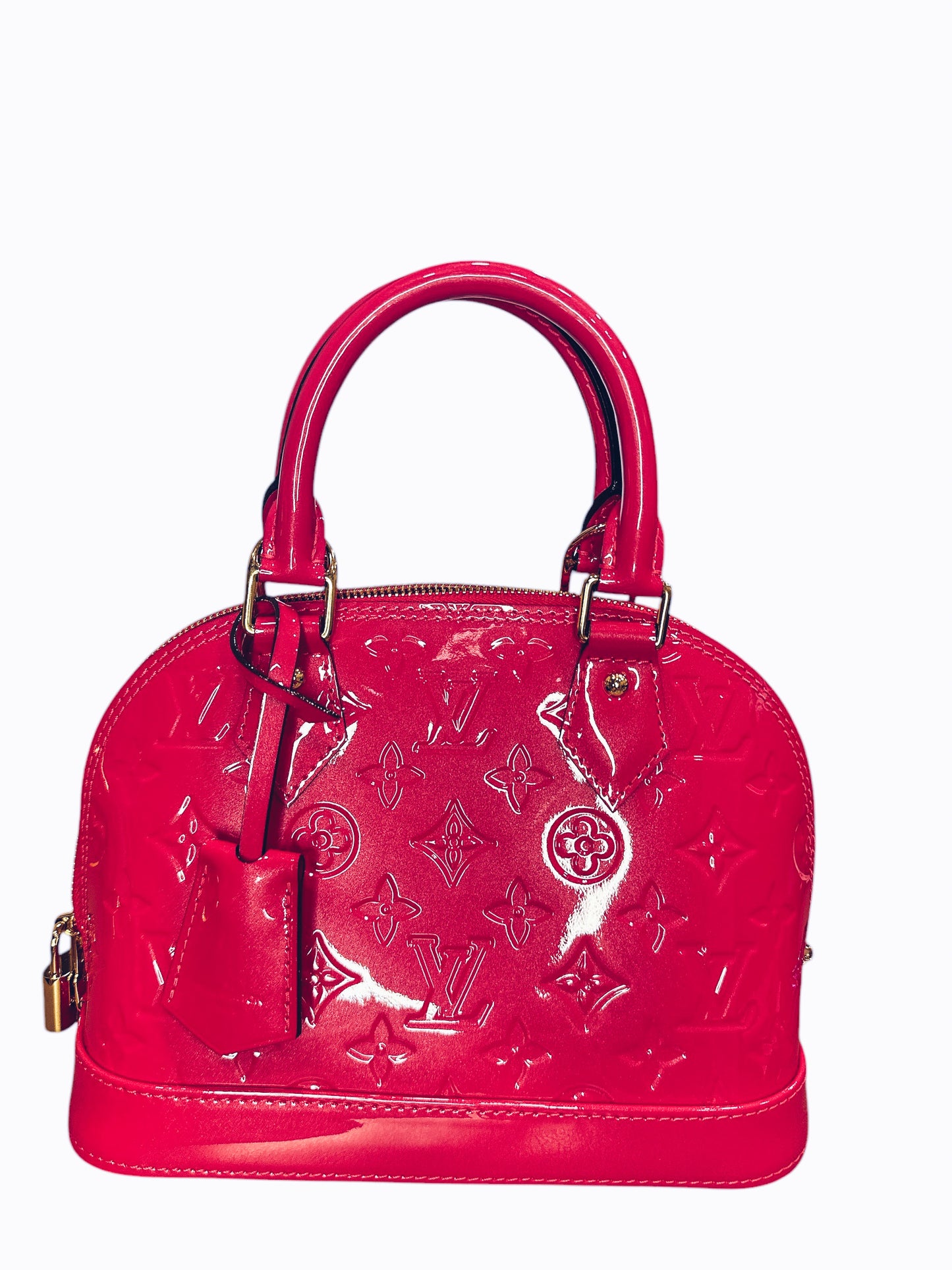 Louis Vuitton Vernis Alma BB Hot Pink FULL SET - Clairely Amazing