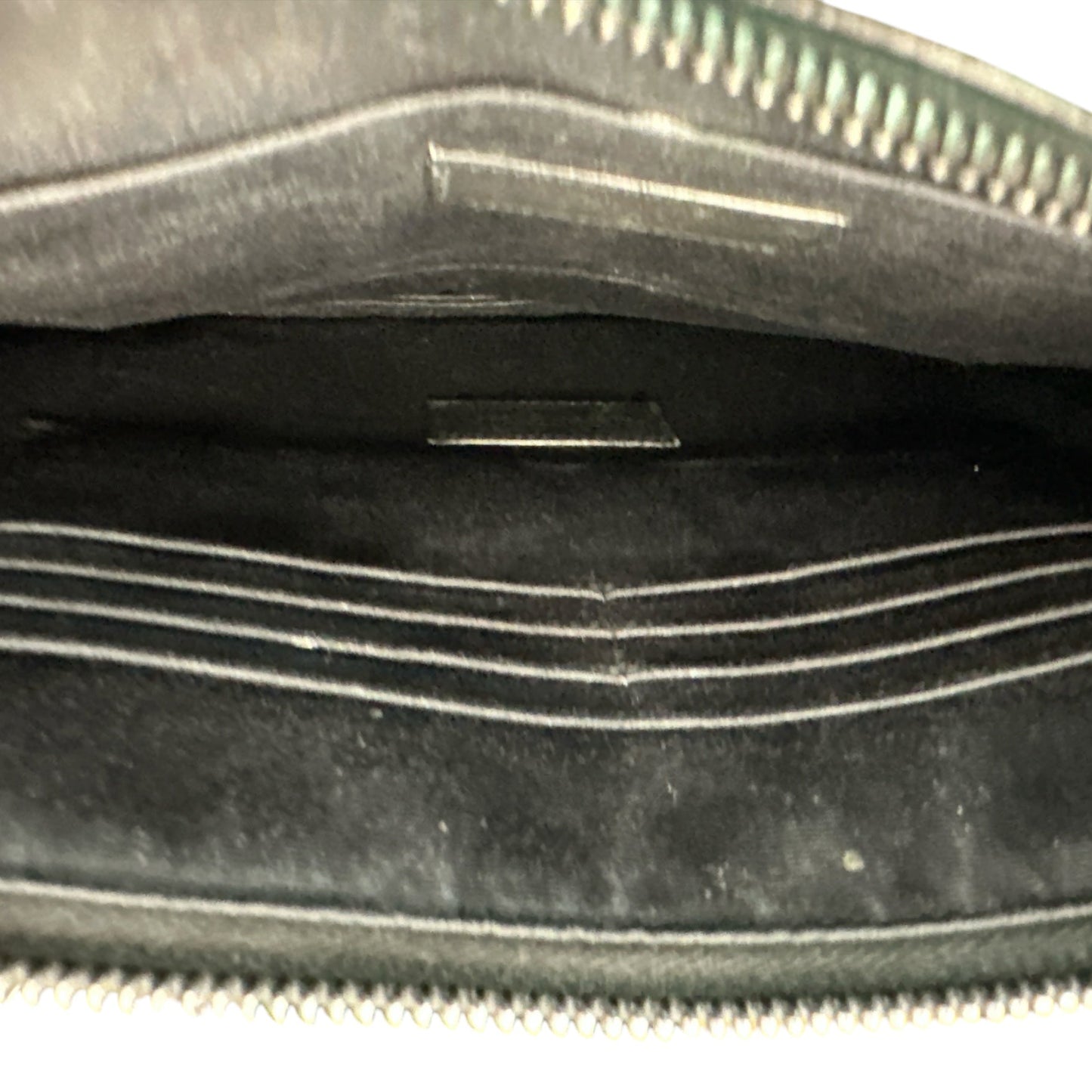 SAINT LAURENT
Calfskin Crocodile Embossed Zip Mini Tablet Sleeve Black - Clairely Amazing