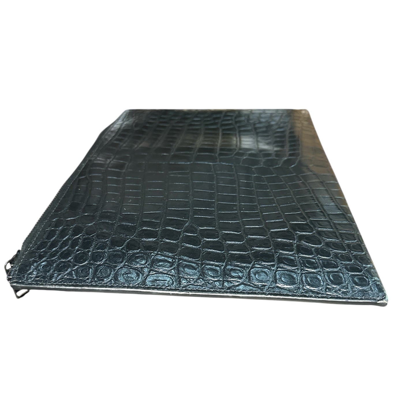 SAINT LAURENT
Calfskin Crocodile Embossed Zip Mini Tablet Sleeve Black - Clairely Amazing