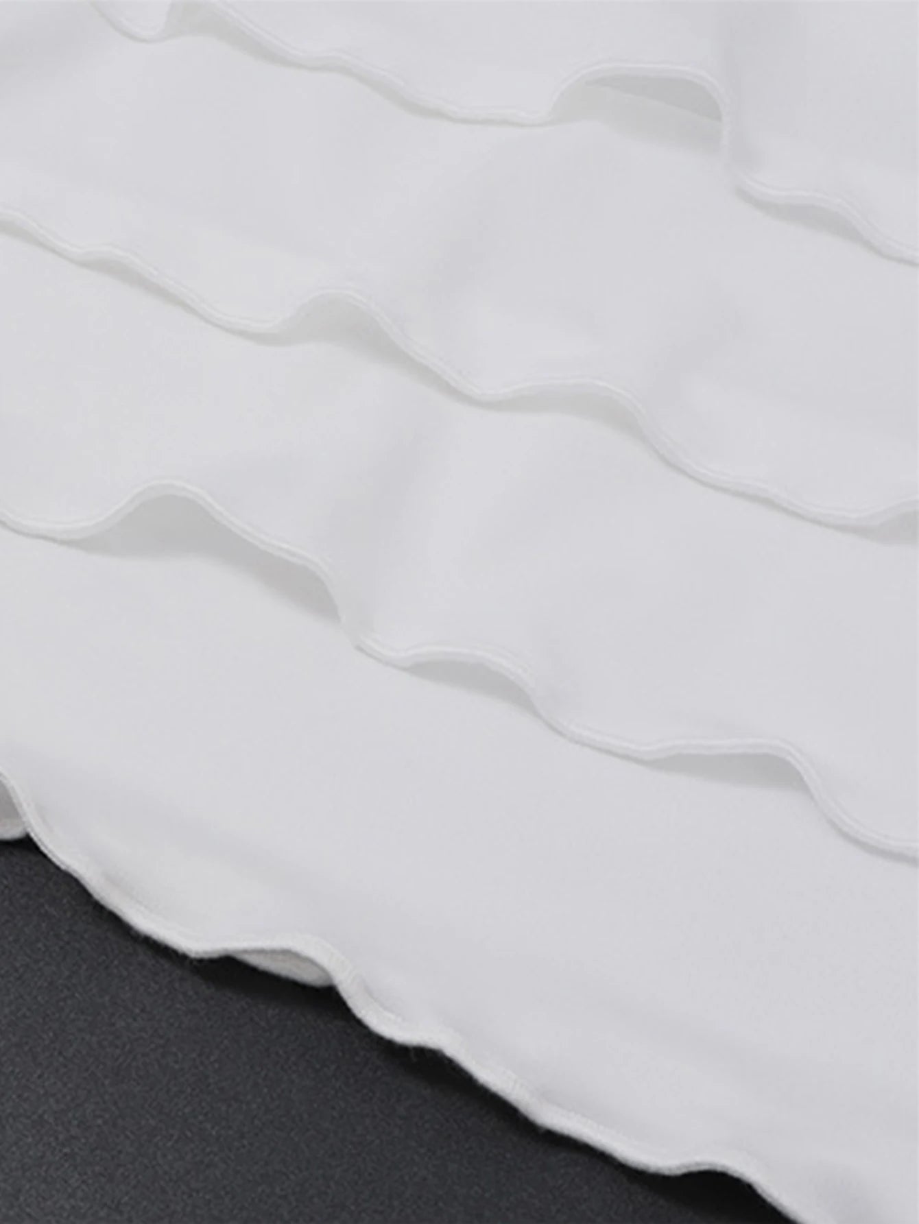 White Ruffle Mini Dress – Sexy Bodycon