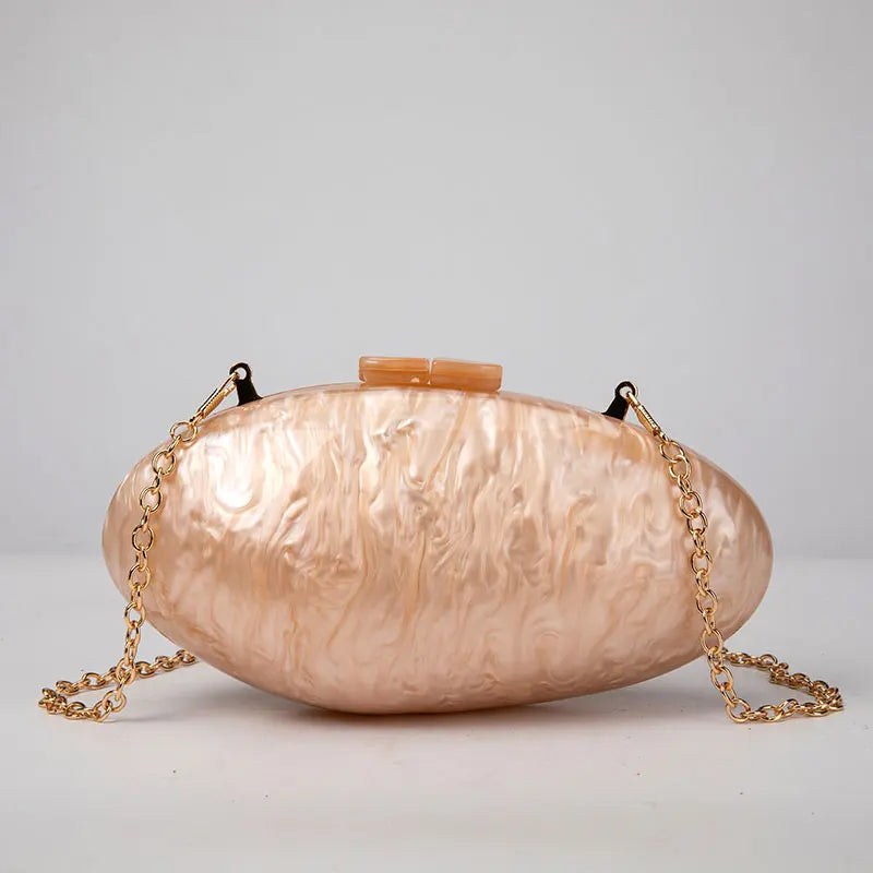 Pearl Acrylic Evening Clutch Bag