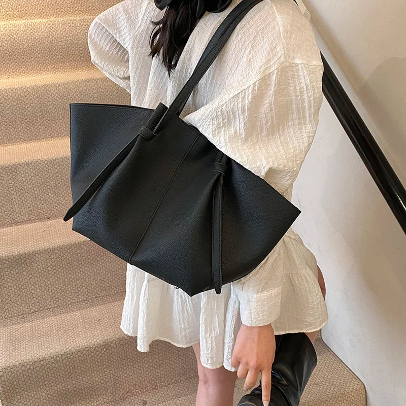 PU Leather 2-in-1 Shoulder Tote