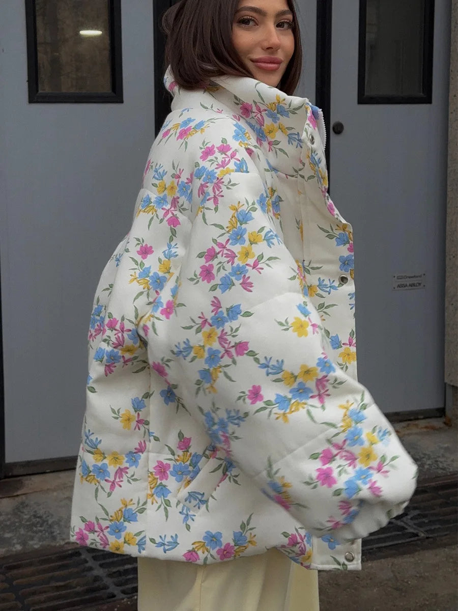 Floral Puffer Jacket