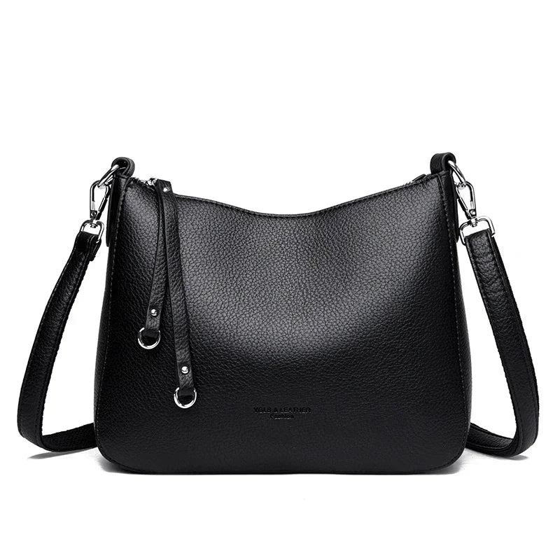 Soft Leather Shoulder Crossbody Bag