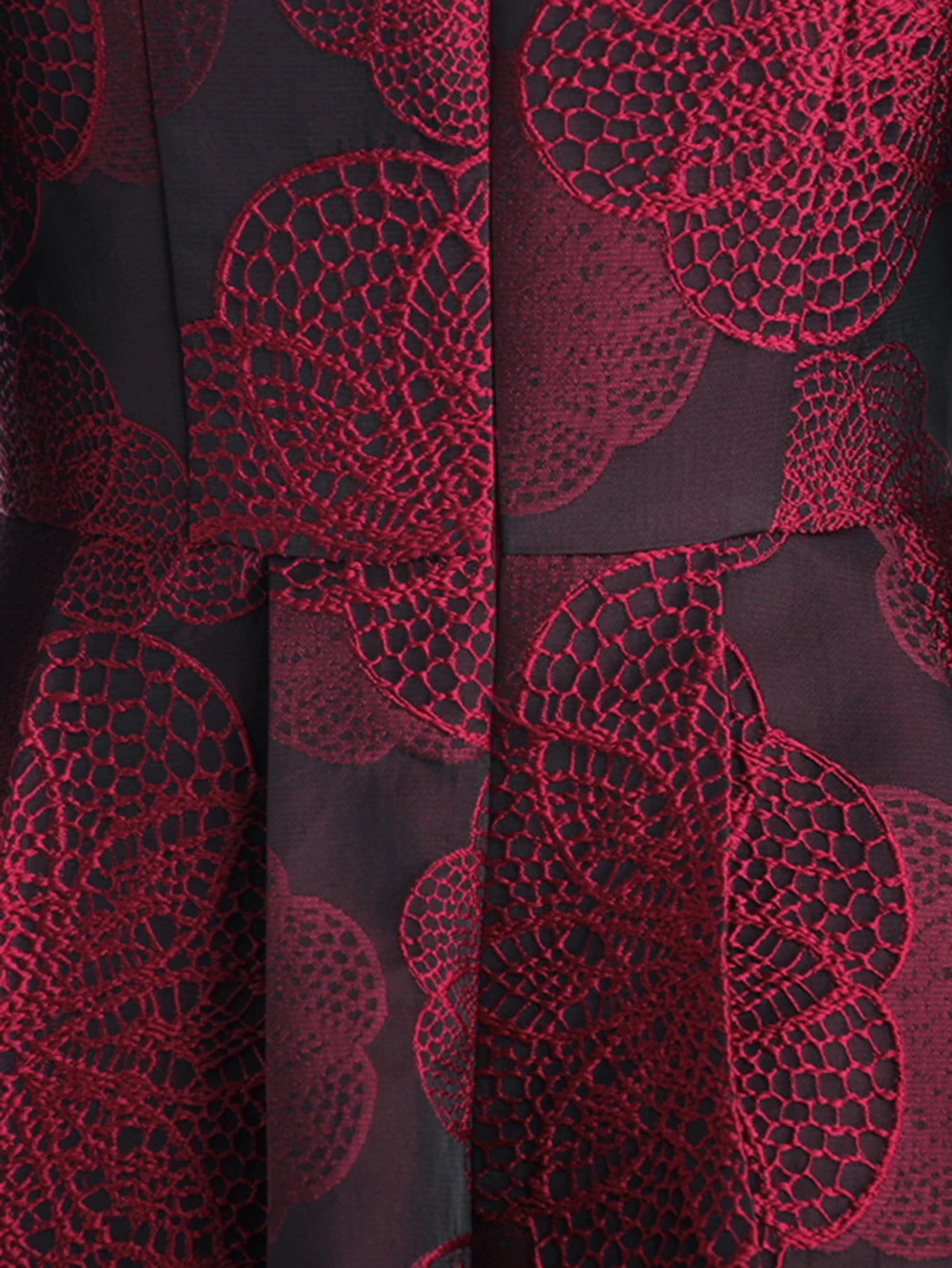 Burgundy Floral Jacquard Maxi Dress