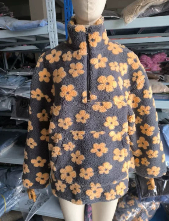 Floral Sherpa Sweatshirt