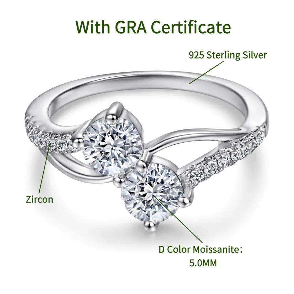 Moissanite Silver Ring
