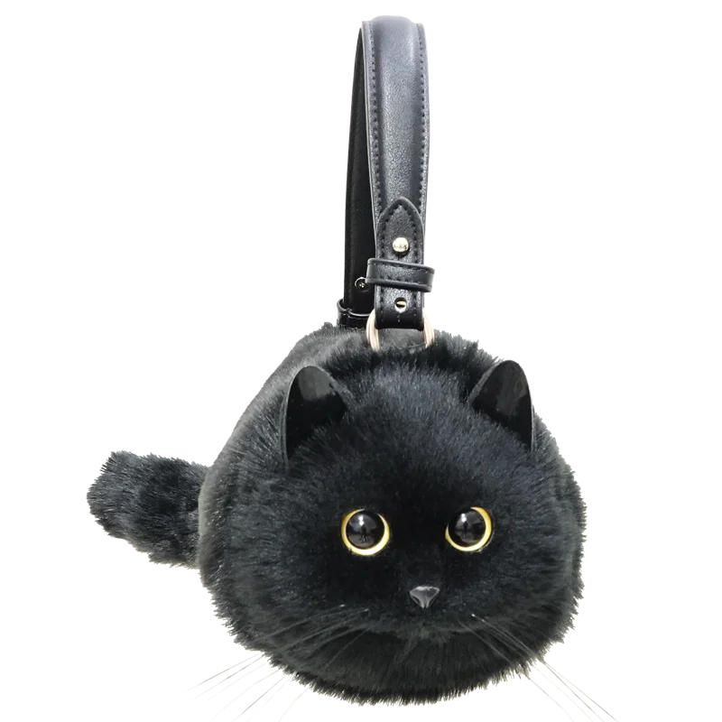 Women Cute Cat Wool Tote Bag