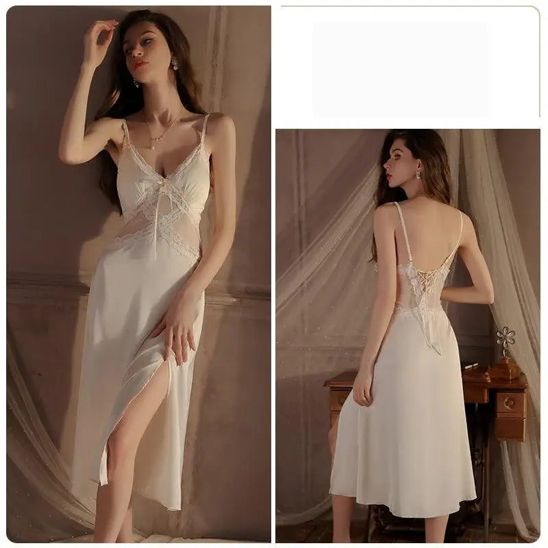 Women's Luxury Silky Robe & Slip Dress Set