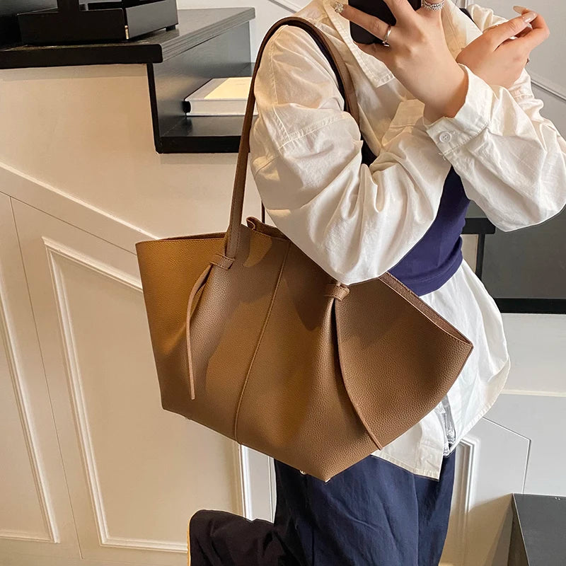 PU Leather 2-in-1 Shoulder Tote