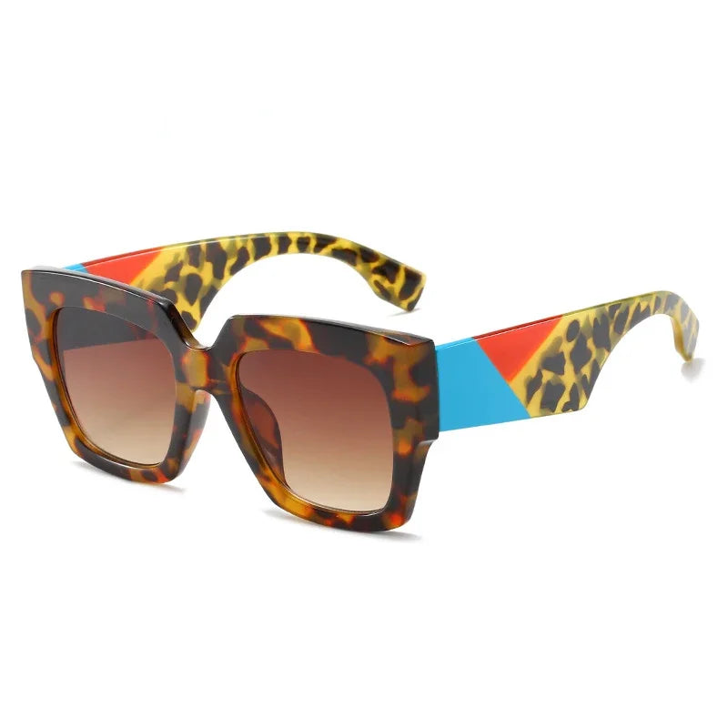 Oversized Square Retro Sunglasses UV400