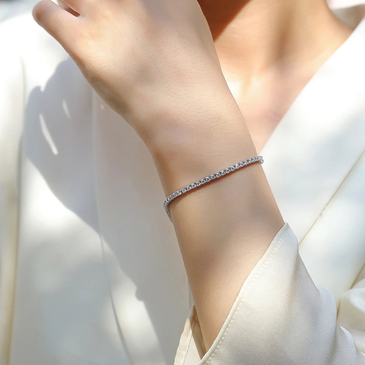 Elegant Moissanite Tennis Bracelet