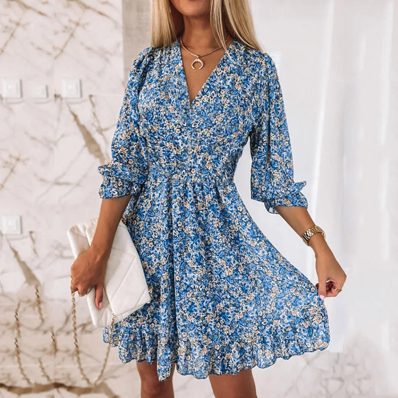Bohemian Printed Mini Dress