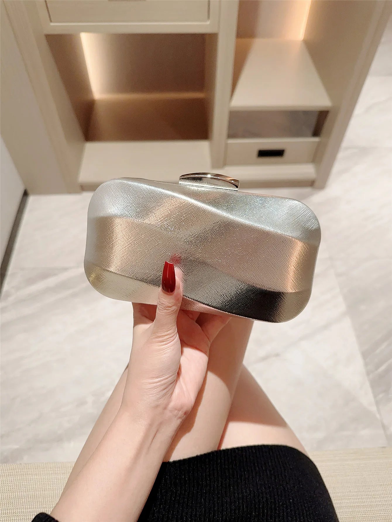 High-End Square Box Evening Clutch