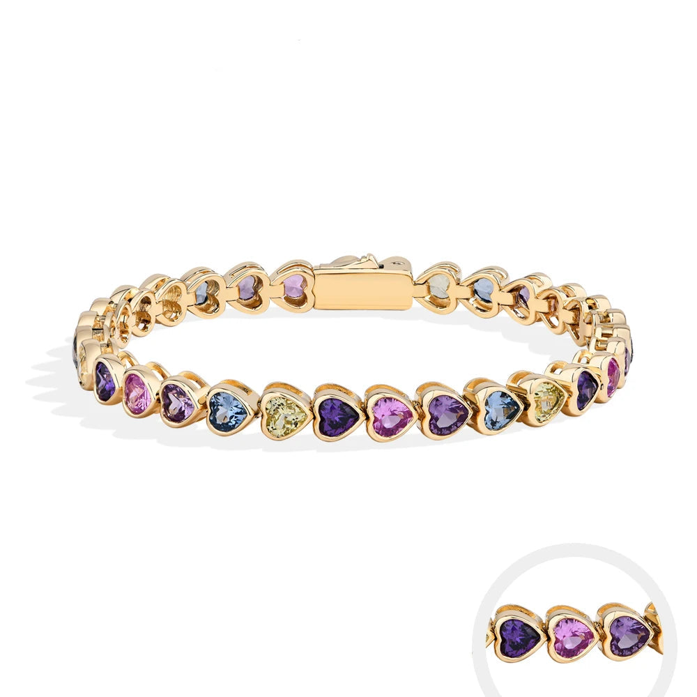 Sapphire Heart Bracelet