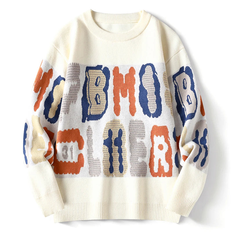 Graffiti Letter Knit Sweater