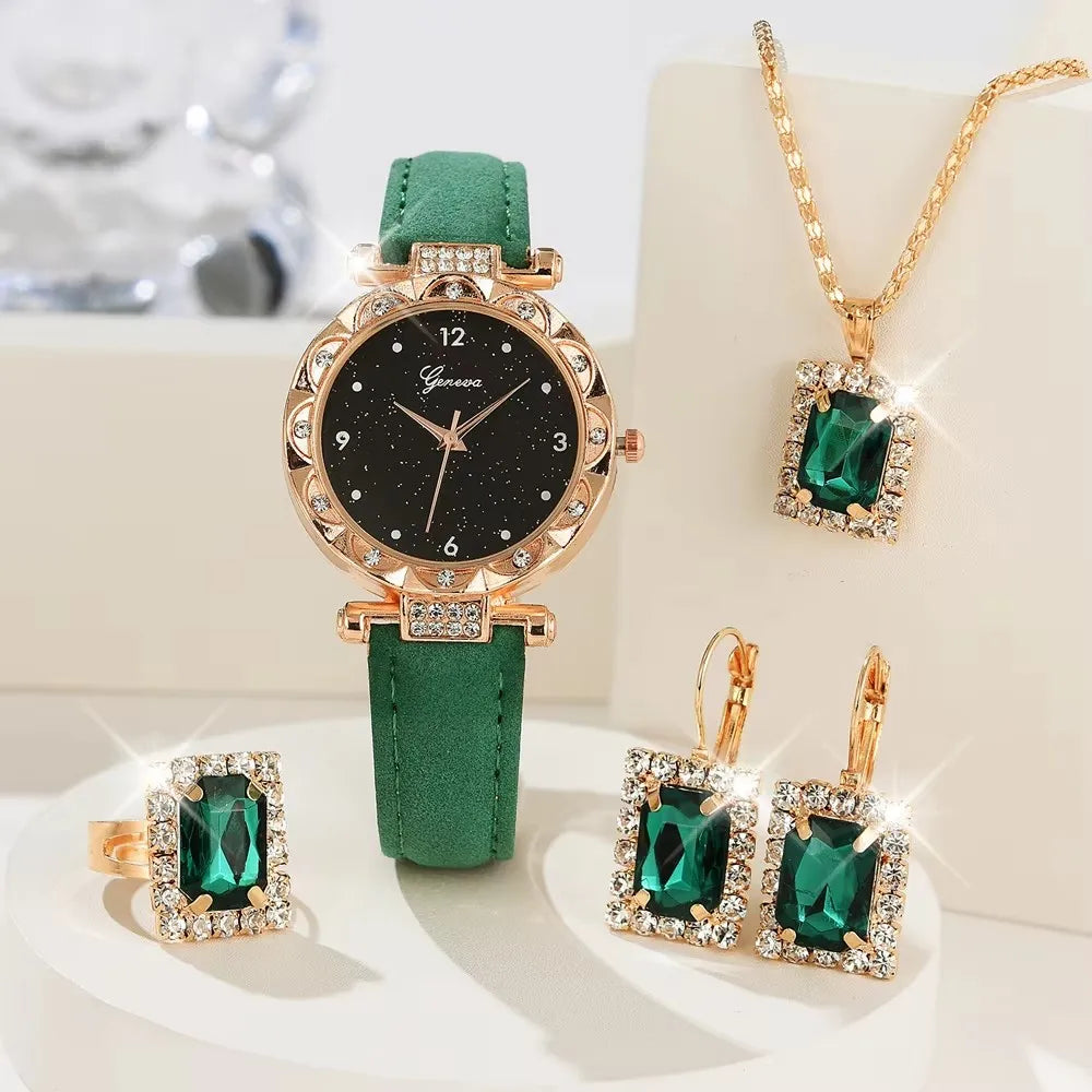 Women’s Luxury Rhinestone Watch Set