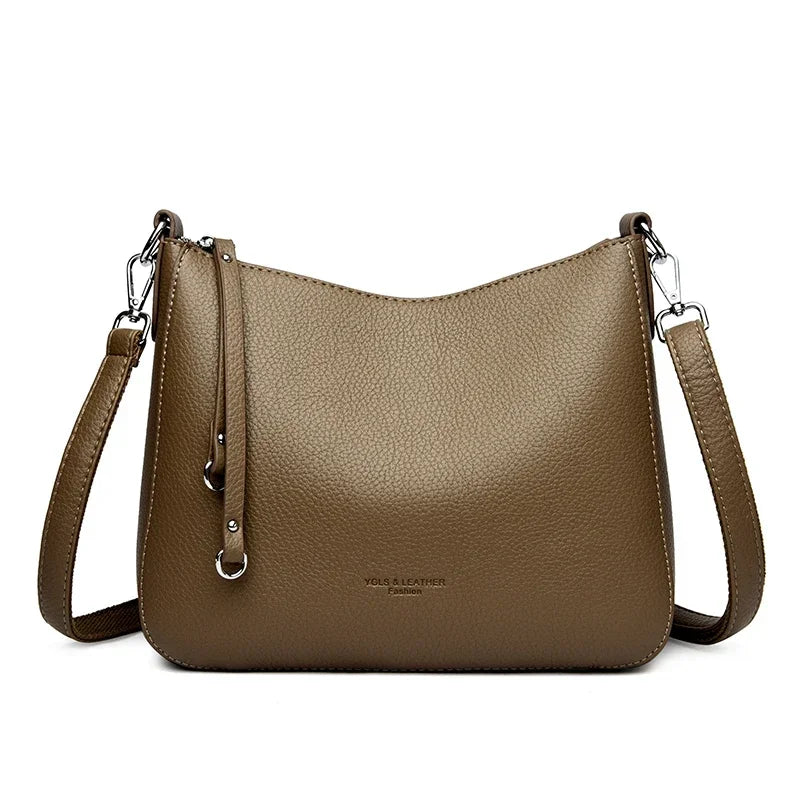 Soft Leather Shoulder Crossbody Bag