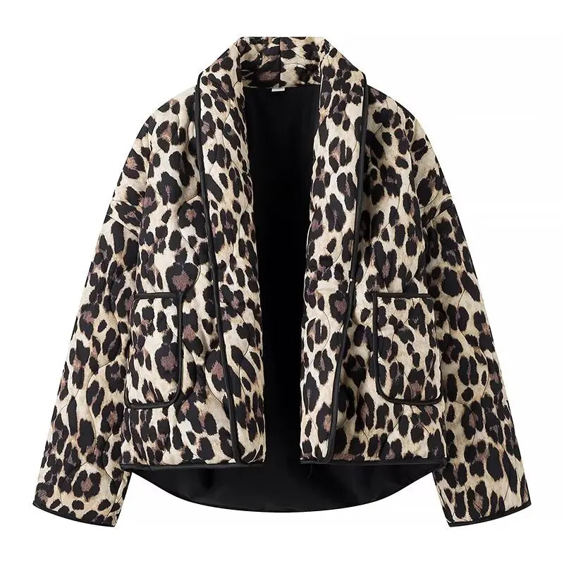 Leopard Quilted Coat