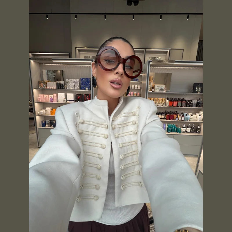 Patchwork Knit Blazer