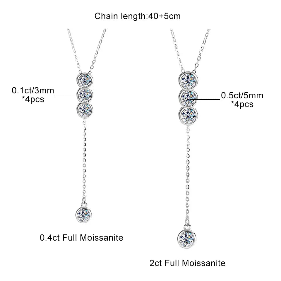 Houtros D Color Moissanite Necklace