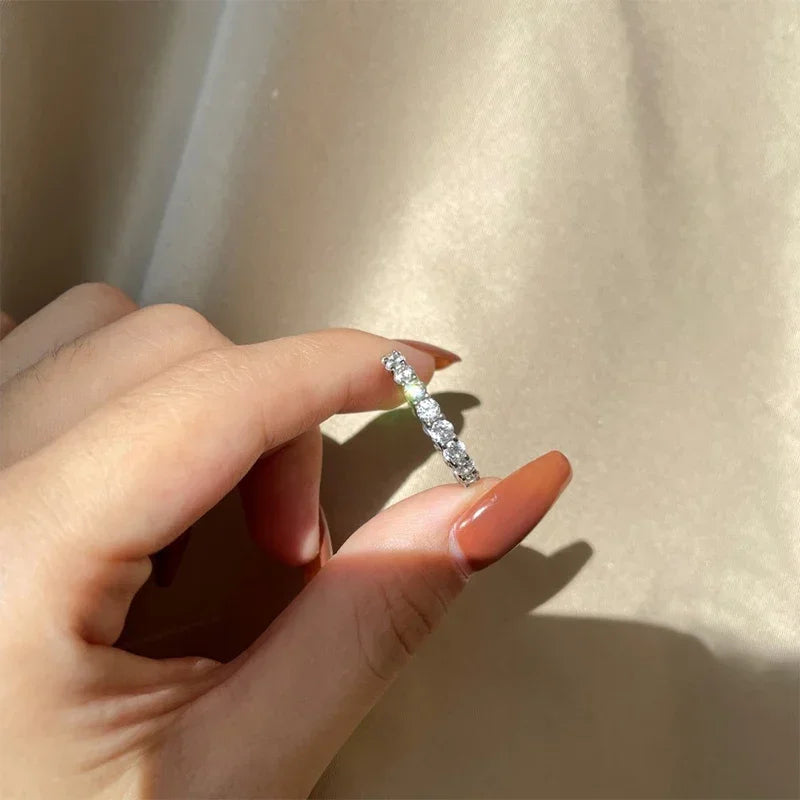 3mm Moissanite Silver Ring
