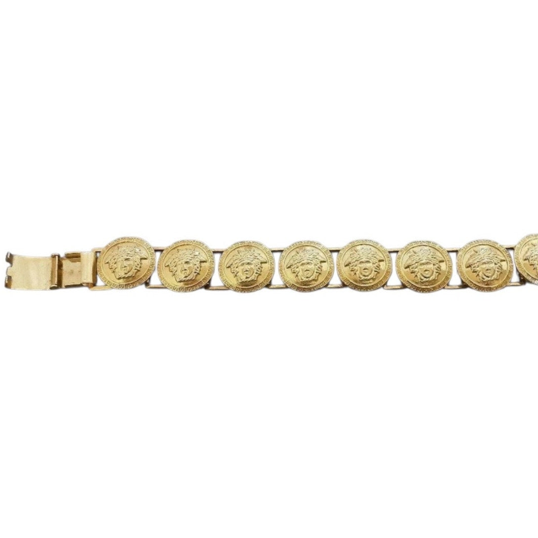 Iconic 1990s Gianni Versace Gold-Tone Medusa Charm Bracelet