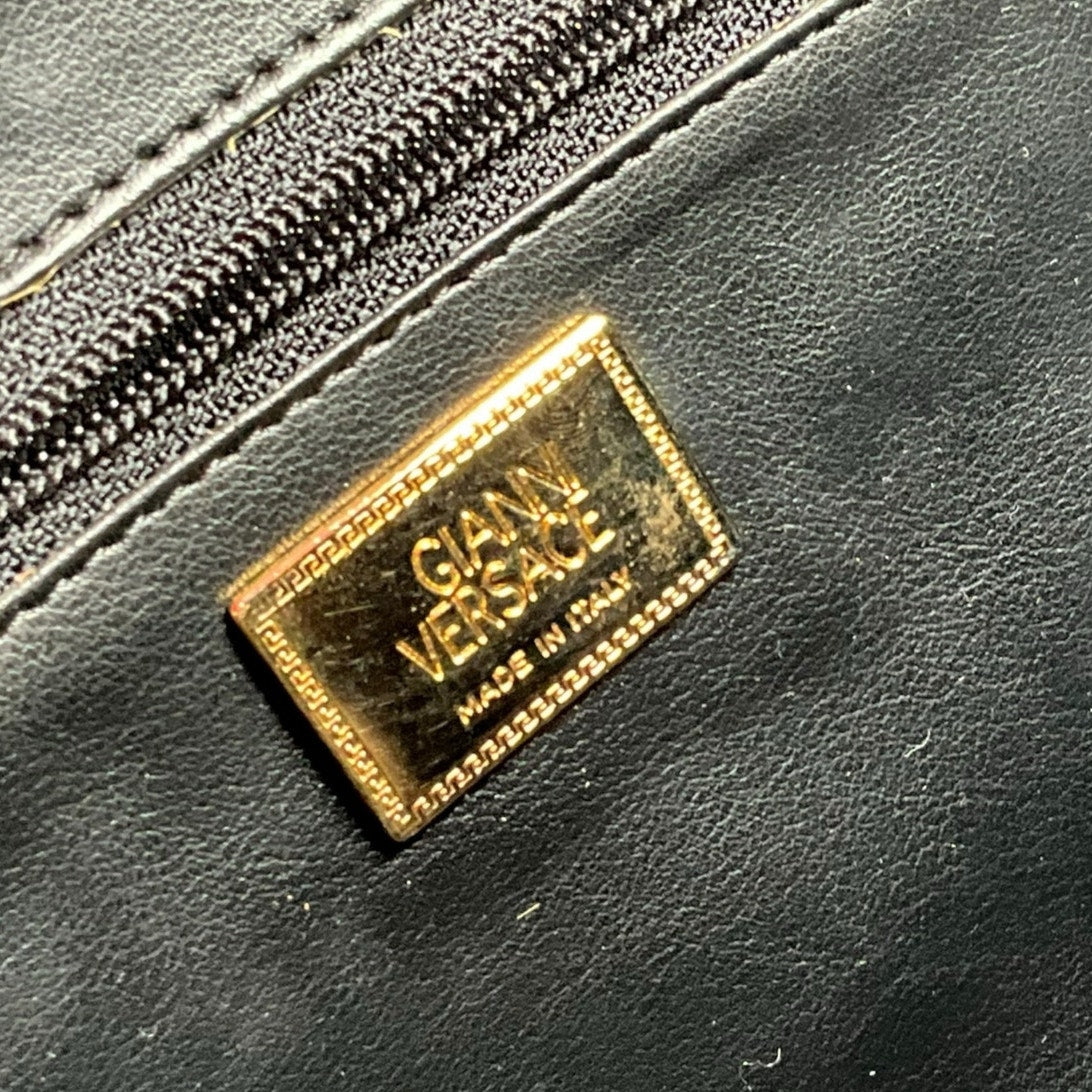 Versace Black Medusa Leather Toiletry Bag