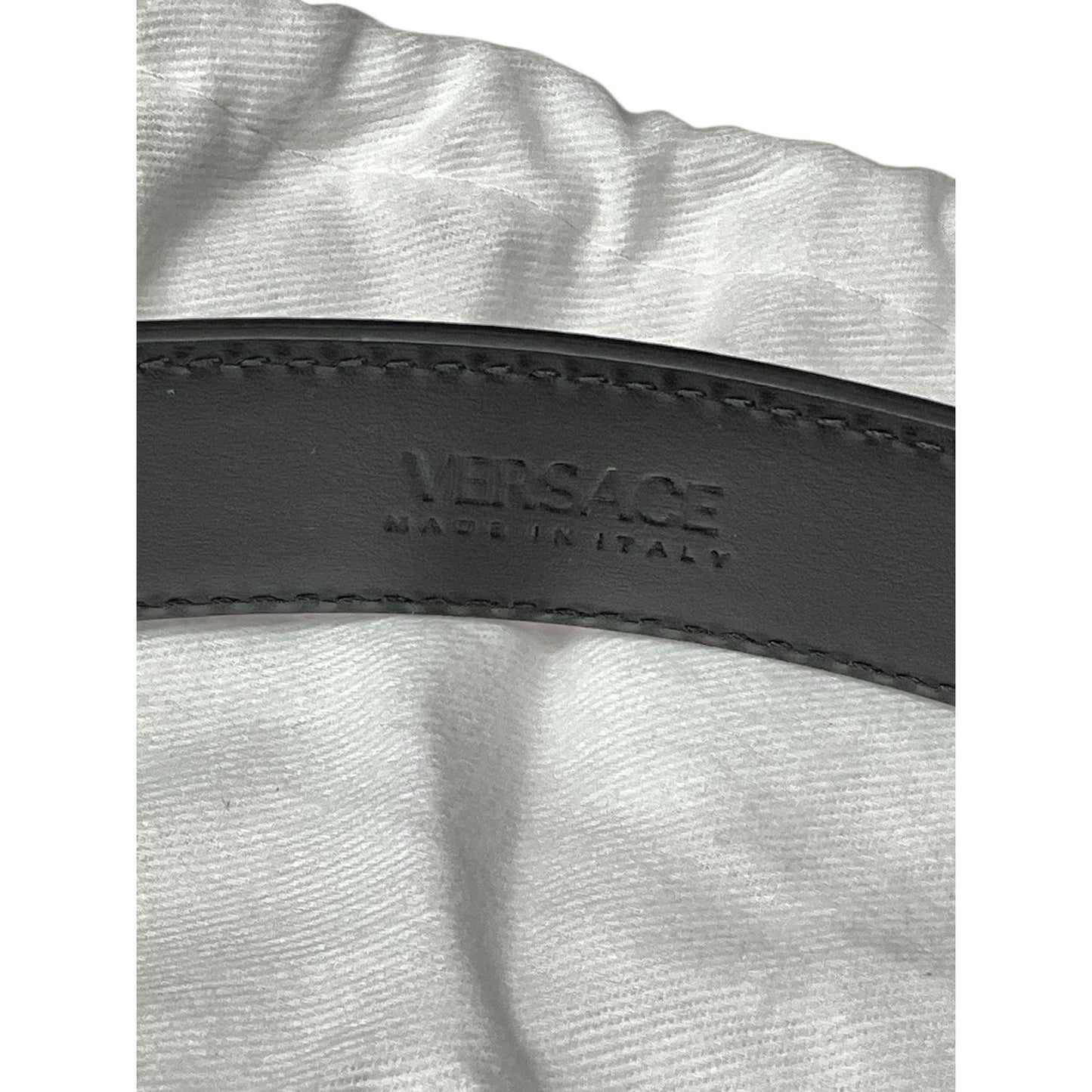 142. Versace Head Maroon/Brown Belt