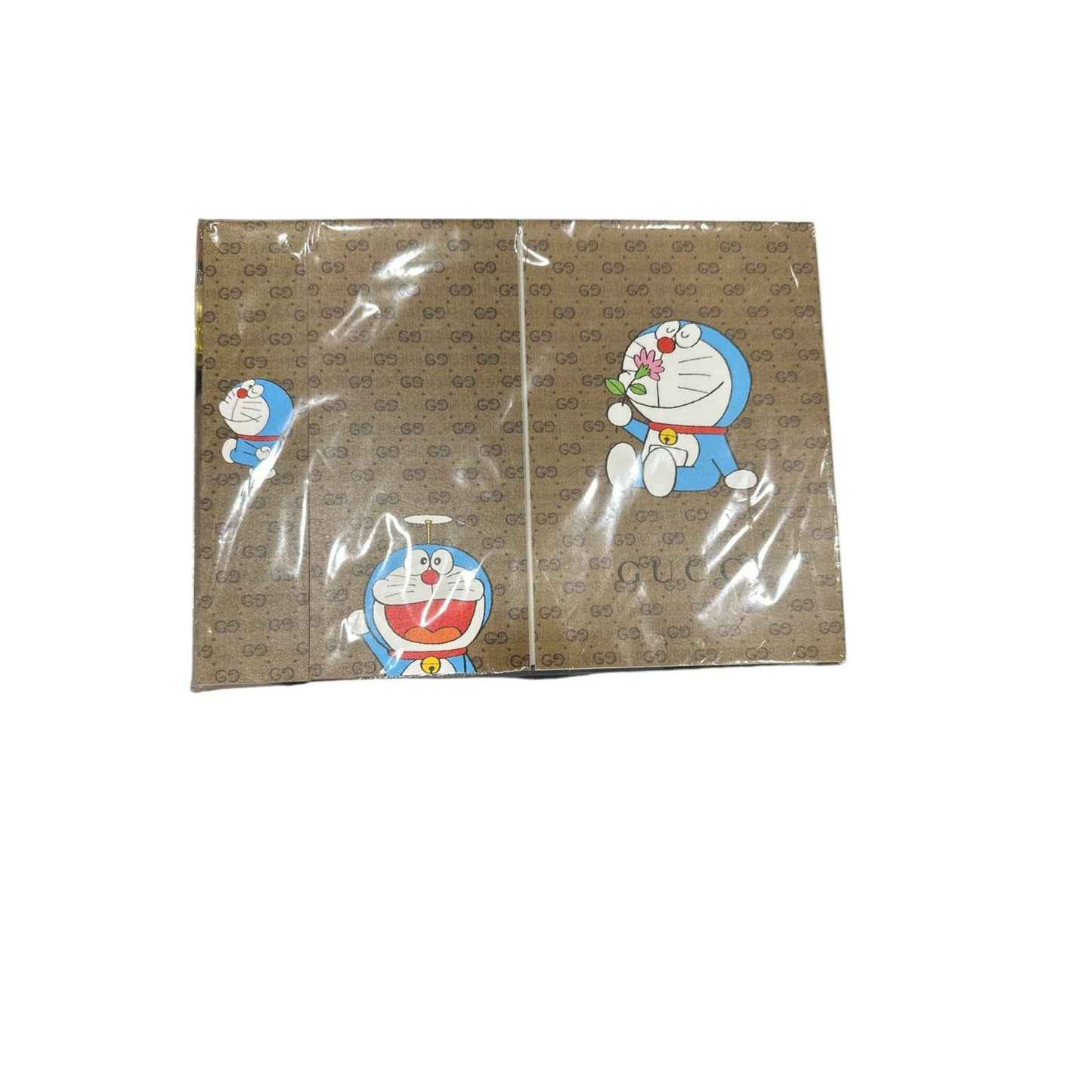 Packaged product with cartoon character design on a white background