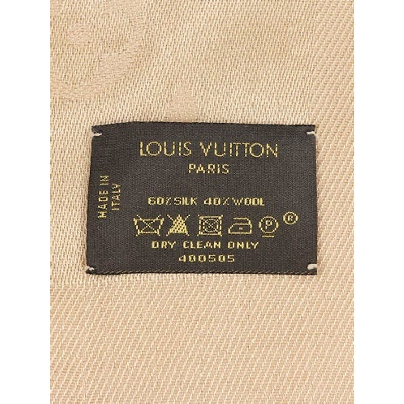 LOUIS VUITTON Dune Monogram Silk/Wool Shawl