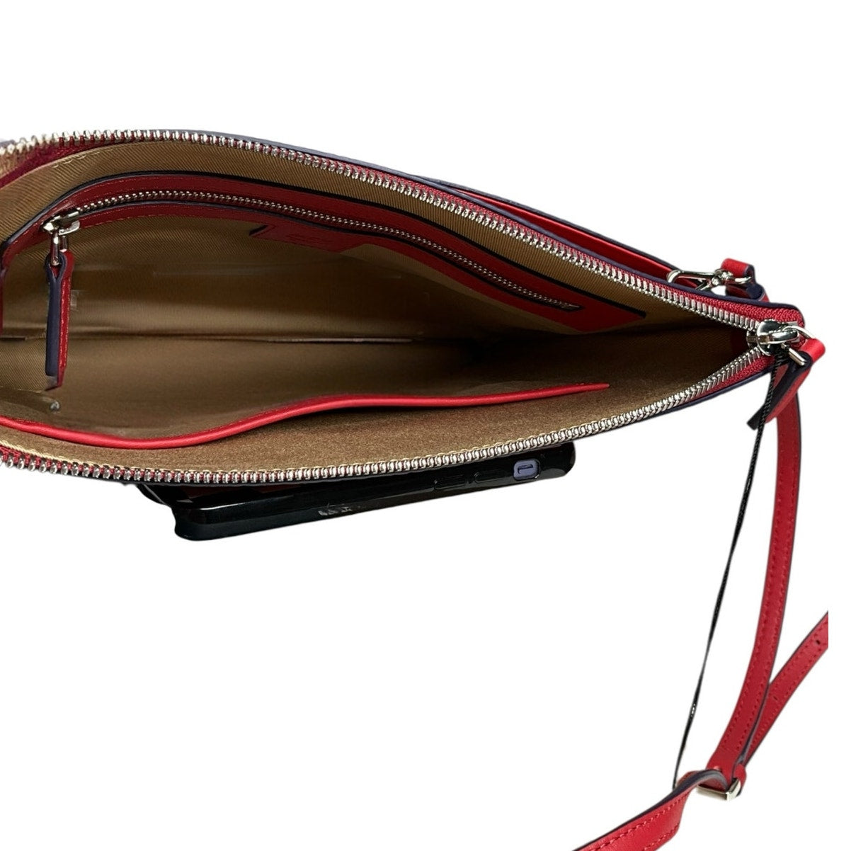 MCM Visetos Medium Crossbody Pouch Ruby Red