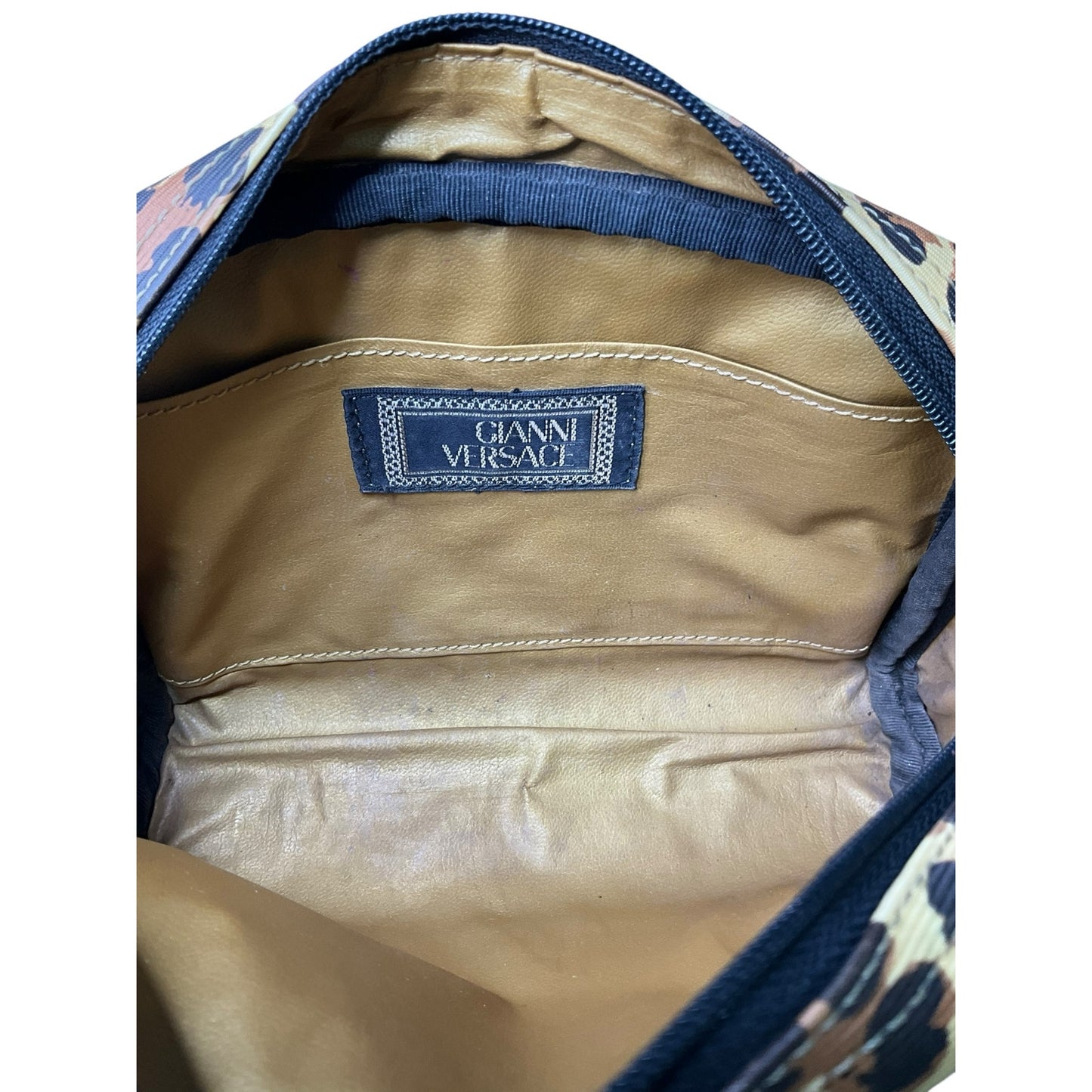 Gianni Versace Leopard Print Pouch