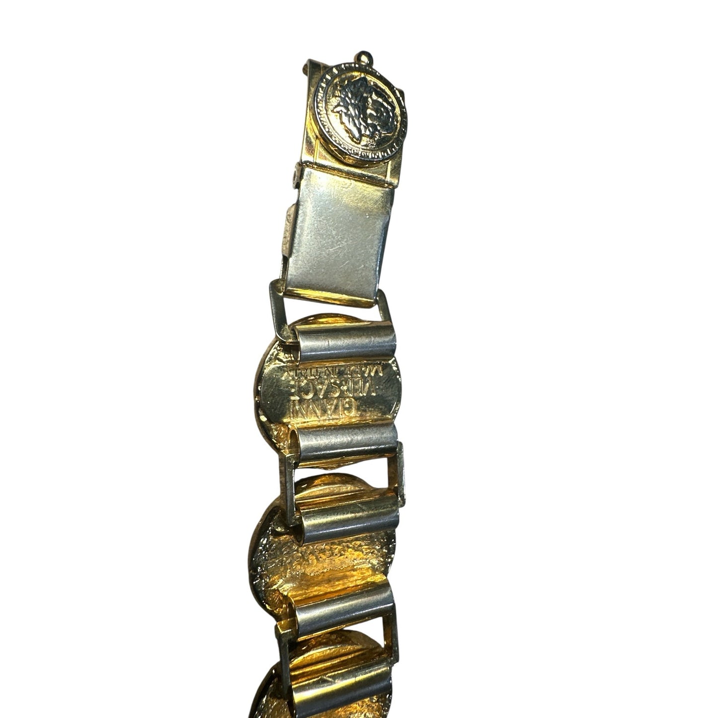 Iconic 1990s Gianni Versace Gold-Tone Medusa Charm Bracelet