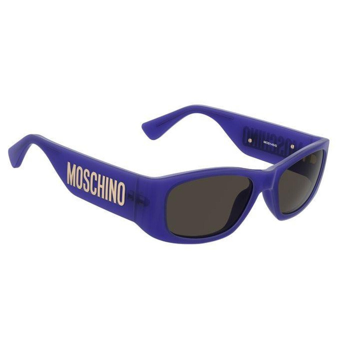 1001. Moschino Blue and Black SunglassesSporty Wrap-Around Design