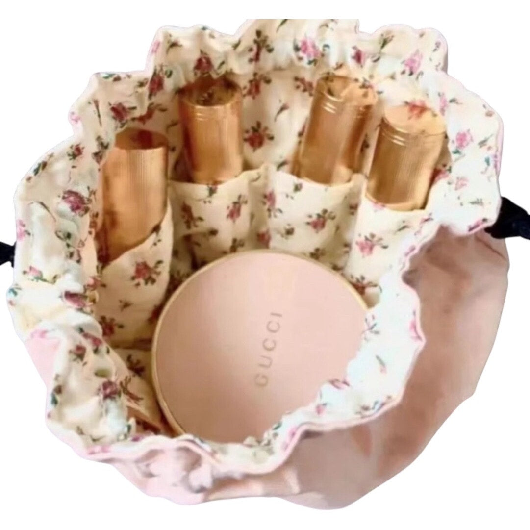 Blush Pink Drawstring Makeup Pouch