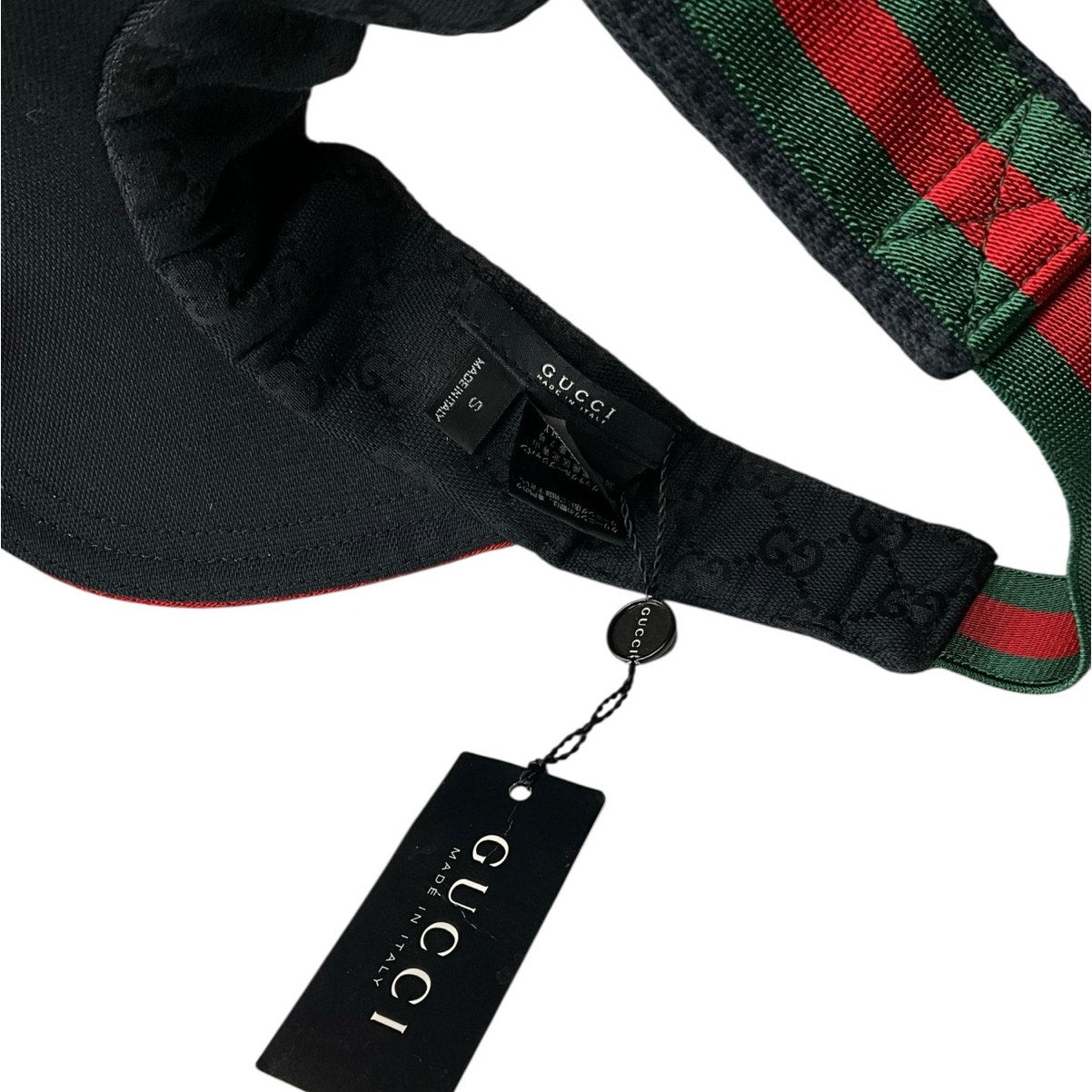 Gucci GG canvas visor with Web stripe