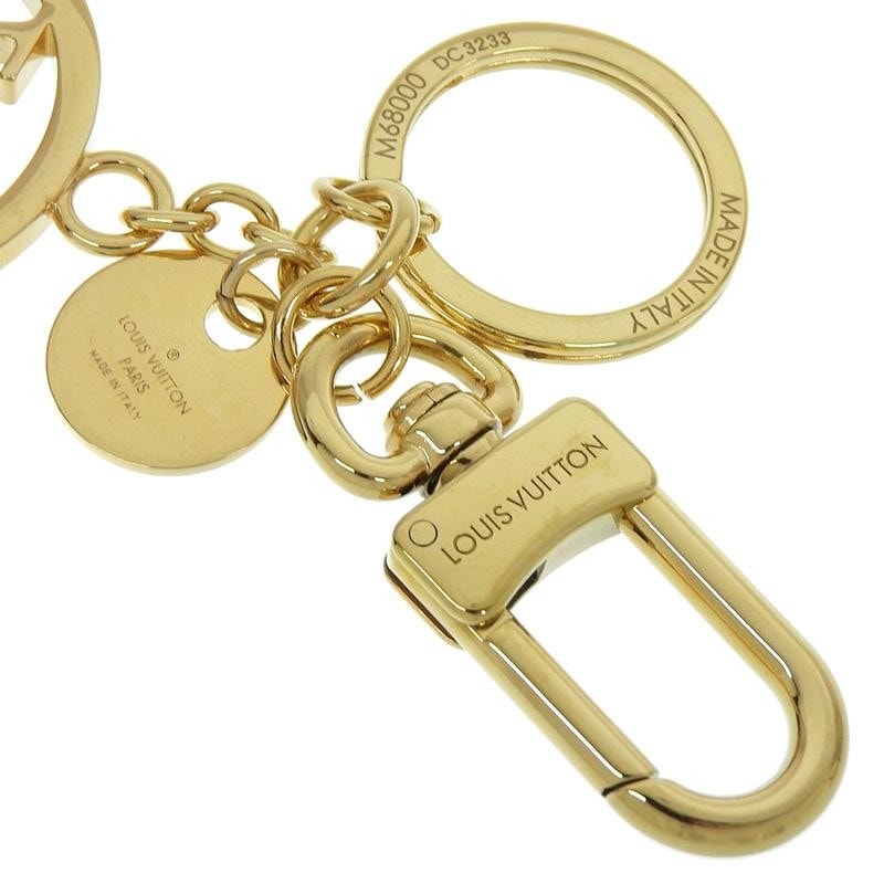 Louis Vuitton Authentic Porte Cle LV Circle Bag Charm Key Ring GP Gold 11