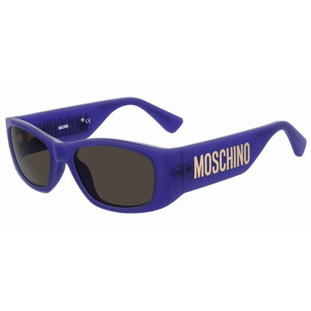 1001. Moschino Blue and Black SunglassesSporty Wrap-Around Design